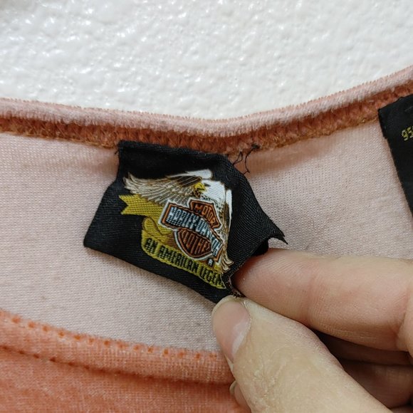 HARLEY DAVIDSON SOFT VELOUR LIKE LONG SLEEVE OMBRE SHIRT size M - Picture 4 of 8